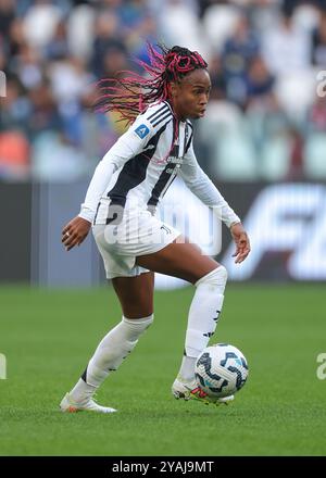 Torino, Italia, 13 ottobre 2024. Lindsey Thomas della Juventus durante la partita di serie A femminile all'Allianz Stadium di Torino. Il credito immagine dovrebbe essere: Jonathan Moscrop / Sportimage Foto Stock