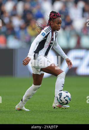 Torino, Italia, 13 ottobre 2024. Lindsey Thomas della Juventus durante la partita di serie A femminile all'Allianz Stadium di Torino. Il credito immagine dovrebbe essere: Jonathan Moscrop / Sportimage Foto Stock