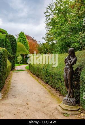 Historic Chirk Castle Grounds & Gardens, Galles, Regno Unito. Foto Stock