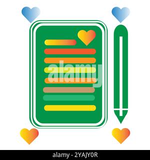 File di modifica facile eps a colori del design pad Illustrazione Vettoriale