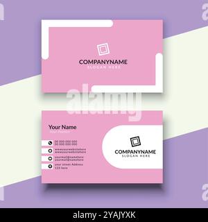 Design moderno e creativo per biglietti da visita. Biglietto da visita orizzontale. Illustrazione Vettoriale