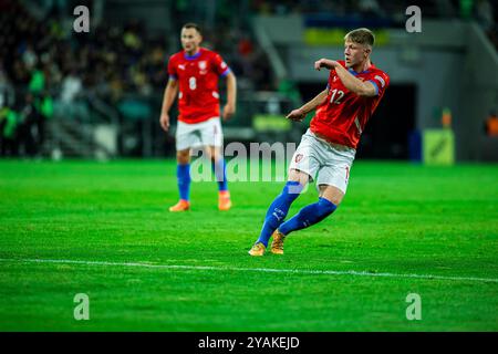 Breslavia, bassa Slesia, Polonia. 14 ottobre 2024. Durante una partita di calcio della UEFA Nations League è tra l'Ucraina e la Cechia nazionale, il 14 ottobre 2024. Breslavia, Polonia. (Credit Image: © Mateusz Birecki/ZUMA Press Wire) SOLO PER USO EDITORIALE! Non per USO commerciale! Crediti: ZUMA Press, Inc./Alamy Live News Foto Stock