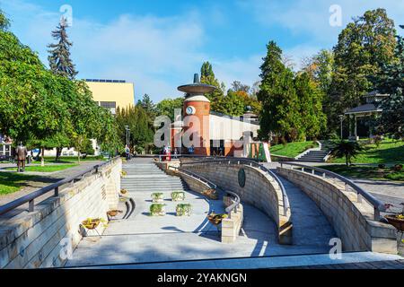La sorgente romana di acqua minerale a Vrnjačka Banja Foto Stock