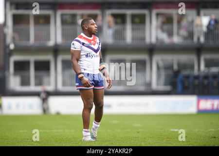 Wakefield, Inghilterra - 13 novembre 2024 - Jermaine McGillvary di Wakefield Trinity. Rugby League, semifinale del Betfred Championship, Play Off., Wakefield Trinity vs York Knights al DIY Kitchens Stadium, Wakefield, UK Dean Williams Foto Stock