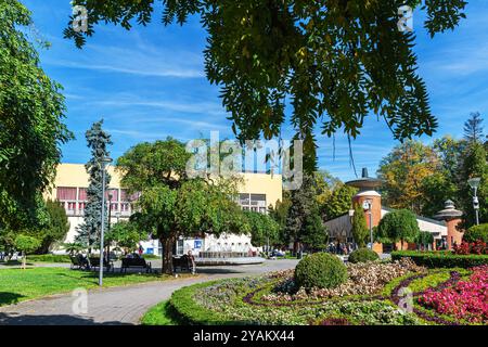 SERBIA, Vrnjacka Banja, Parco nelle acque termali calde. Foto Stock