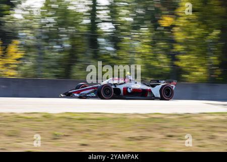 Il pilota DELLA INDYCAR Series, DAVID MALUKAS (18) di Chicago, Illinois, viaggia nel backstretch durante l'ultima sessione di prove per la Bitnile.com G. Foto Stock