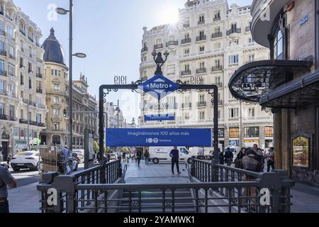 Metropolitana di Madrid: Il transito rapido della capitale spagnola, il 14° più lungo al mondo, si estende per 293 km Rapida espansione dal '95 al '07, tra le aziende in più rapida crescita a livello mondiale Foto Stock