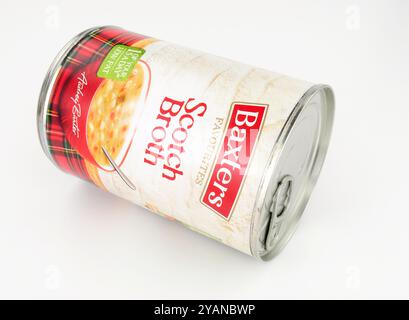 Lo stagno di Baxters preferisce la zuppa di brodo Scotch in una lattina ad anello Foto Stock