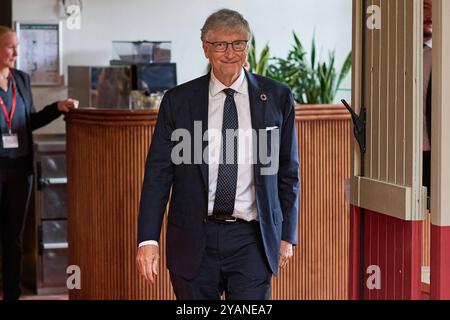 Veranstaltung von Save the Children Deutschland und der Impfallianz Gavi zum Thema Impfgerechtigkeit und gleiche Startchancen AM 14.10.2024 a Berlino. Foto: Bill Gates, Gruender der Bill & Melinda Gates Foundation, Teilnehmer der Veranstaltung die Veranstaltung fand im Rahmen der Fachkonferenz World Health Summit im Cafe am Neuen vedere statt. SOLO USO EDITORIALE *** evento organizzato da Save the Children Germany e dall'alleanza di vaccinazione Gavi sul tema dell'equità vaccinale e delle pari opportunità di partenza il 14 10 2024 a Berlino Photo Bill Gates, fondatore della Fondazione Bill Melinda Gates, Foto Stock