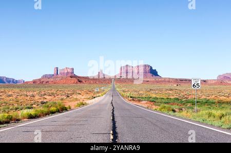 Forrest Gump Point, Monument Valley, Utah, Stati Uniti Foto Stock