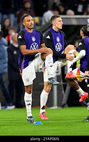 vor Spielbeginn: Jamie Leweling GER (07) Aufwaermen Training Nico Schlotterbeck GER (15) DFB LAENDERSPIEL DEUTSCHLAND GER VS NIEDERLANDE NED UEFA NATIONS LEAGUE 14.10.2024 I REGOLAMENTI DFL VIETANO QUALSIASI USO DI FOTOGRAFIE COME SEQUENZE DI IMMAGINI E/O QUASI-VIDEO Foto Stock