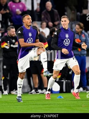 vor Spielbeginn: Jamie Leweling GER (07) Aufwaermen Training Nico Schlotterbeck GER (15) DFB LAENDERSPIEL DEUTSCHLAND GER VS NIEDERLANDE NED UEFA NATIONS LEAGUE 14.10.2024 I REGOLAMENTI DFL VIETANO QUALSIASI USO DI FOTOGRAFIE COME SEQUENZE DI IMMAGINI E/O QUASI-VIDEO Foto Stock