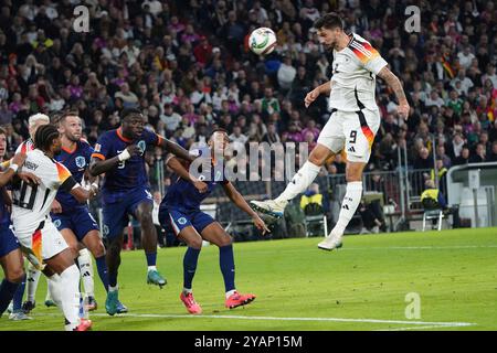 DFB Maenner Nationalmannschaft, Nazionale maschile, Nations League, Deutschland-Niederlande, 14.10.2024, Allianzarena München Tim Kleindienst, Deutschland, Fotocopyright Gladys Chai von der Laage i regolamenti UEFA vietano qualsiasi uso di fotografie come sequenze di immagini e/o quasi-video. Foto Stock