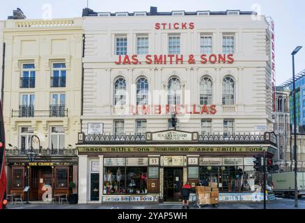 The James Smith and Sons Umbrella Shop in New Oxford Street, Londra. Foto Stock