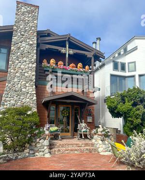 CASE DECORATE HALLOWEEEN A HERMOSA LOS ANGELES USA Foto Stock