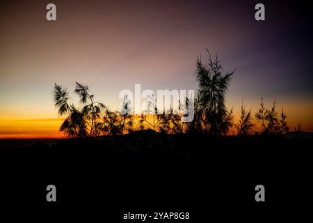Una meravigliosa alba in Indonesia Foto Stock