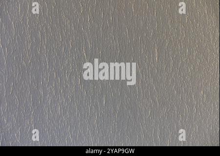 La superficie di una parete presenta trame intricate e delicate variazioni di colore illuminate da una luce naturale soffusa, creando un'atmosfera tranquilla e invitante Foto Stock