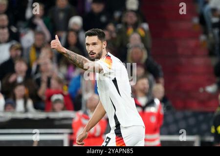 DFB Maenner Nationalmannschaft, Nazionale maschile, Nations League, Deutschland-Niederlande, 14.10.2024, Allianzarena München Tim KleindienstDeutschland, Aktion, Einzelbild Fotocopyright Gladys Chai von der Laage i regolamenti UEFA vietano qualsiasi uso di fotografie come sequenze di immagini e/o quasi-video. Foto Stock