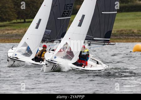 Durante i campionati mondiali di vela RS Venture CONNECT Para, Rutland Water, Regno Unito, ottobre 2024. (Foto: James Holyoak) Foto Stock