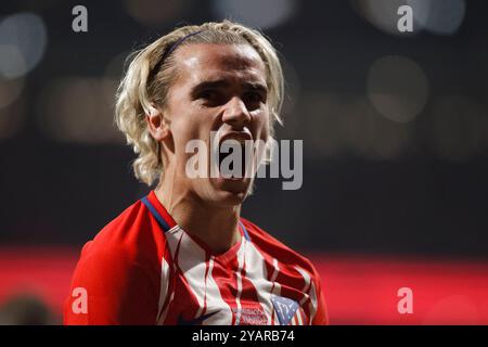 MADRID,SPAGNA-16 settembre:Antoine Griezmann celebra il primo gol nella storia dello stadio Wanda Metropolitano al 60° minuto del match Foto Stock