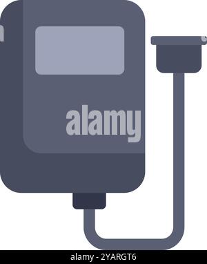 Immagine che mostra un disco rigido esterno collegato a un computer con un cavo, che illustra il trasferimento e l'archiviazione dei dati Illustrazione Vettoriale