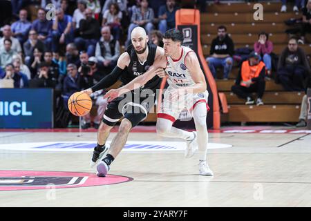 #2 Kuhse Tommy (Bertram Derthona Basket Tortona) durante Bertram Derthona Basket vs BAXI Manresa, partita di basket della Champions League a Casale, Italia, 15 ottobre 2024 Foto Stock