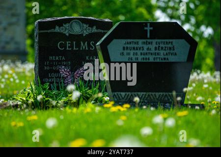 National Cemetery of Canada durante la stagione autunnale. Beechwood Cemetery, Ottawa, Ontario, Canada. Foto Stock