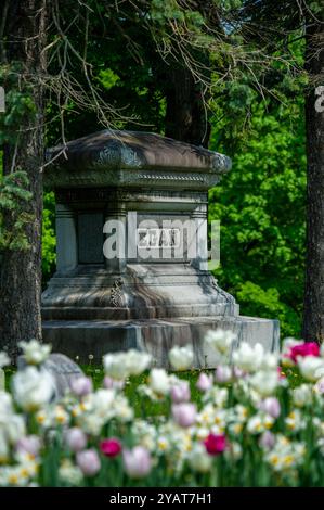 National Cemetery of Canada durante la stagione autunnale. Beechwood Cemetery, Ottawa, Ontario, Canada. Foto Stock
