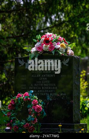 National Cemetery of Canada durante la stagione autunnale. Beechwood Cemetery, Ottawa, Ontario, Canada. Foto Stock