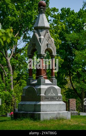 National Cemetery of Canada durante la stagione autunnale. Beechwood Cemetery, Ottawa, Ontario, Canada. Foto Stock