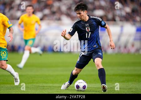 Giappone. 15 ottobre 2024. Ao Tanaka (JPN), 15 OTTOBRE 2024 - calcio: Coppa del mondo FIFA 2026 Asian Qualifier Final Round gruppo C partita tra Giappone e Australia al Saitama Stadium 2002, Saitama in Giappone. Crediti: AFLO SPORT/Alamy Live News Foto Stock