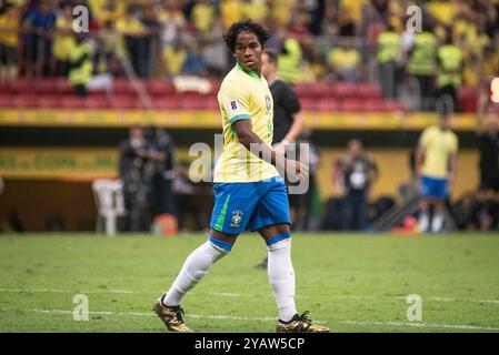 Brasilia, Perù. 15 ottobre 2024. São PAOLO, BRASILE - 15 OTTOBRE: Partita delle qualificazioni ai Mondiali FIFA 2026 tra Brasile e Perù all'Arena BRB Mané Garrincha Stadium il 15 ottobre 2024 a Brasilia, DF, Brasile. (Foto di Guilherme Veiga/PxImages) credito: PX Images/Alamy Live News Foto Stock