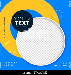volantino mockup di social media elegante e moderno per vettoriali di riviste web Illustrazione Vettoriale
