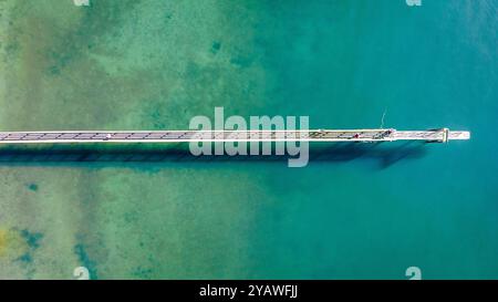 Vista aerea del molo di Olga sull'isola di Orcas, Washington, Stati Uniti Foto Stock