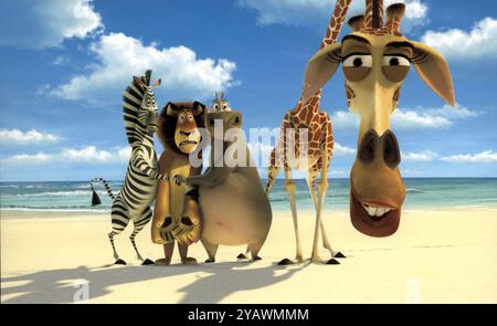 Madagascar anno: 2005 - USA registi: Eric Darnell, Tom McGrath animazione limitata all'uso editoriale. Per ulteriori informazioni sulle restrizioni, vedere didascalia. È vietato riprodurre la fotografia al di fuori del contesto della promozione del film. Deve essere accreditato alla Film Company e/o al fotografo assegnato o autorizzato da/autorizzato sul set dalla Film Company. Limitato all'uso editoriale. Photo12 non concede diritti di pubblicità alle persone rappresentate. Credito: Photo12/7e Art/DreamWorks SKG Foto Stock