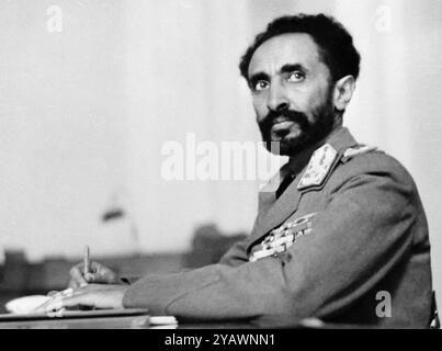 Haile Selassié i (1892 ñ 1975), reggente d'Etiopia dal 1916 al 1930 e imperatore d'Etiopia dal 1930 al 1974. Intorno al 1936 Foto Stock