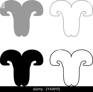 Immagine vettoriale colore grigio nero icona Cat Cat PET PET PET PET PET immagine semplice contorno riempimento solido linea sottile e piatta Illustrazione Vettoriale