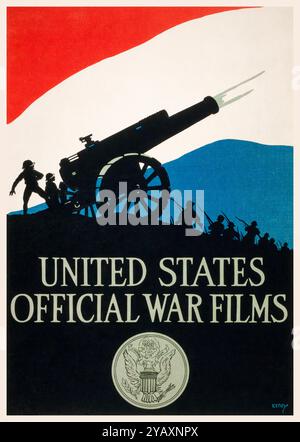 American, US, WW1, Motivational poster, film di guerra ufficiali degli Stati Uniti di Kerry, 1917-1919 Foto Stock