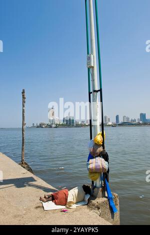 I disordini sociali, Mumbai, India Foto Stock