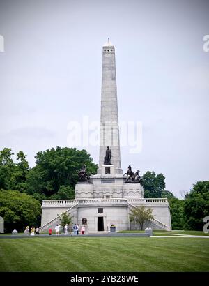 La tomba di Lincoln, Springfield, Illinois Foto Stock