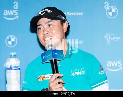 Paju, Corea del Sud. 16 ottobre 2024. Yuka Saso dal Giappone, conferenza stampa per il campionato LPGA BMW Ladies 2024 a Seowon Valley C.. C a Paju, Corea del Sud il 16 ottobre 2024. (Foto di: Lee Young-ho/Sipa USA) credito: SIPA USA/Alamy Live News Foto Stock