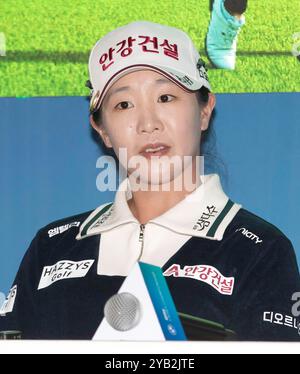 Paju, Corea del Sud. 16 ottobre 2024. Lim Jin-hee dalla Corea del Sud, conferenza stampa per il campionato LPGA BMW Ladies 2024 a Seowon Valley C.. C a Paju, Corea del Sud il 16 ottobre 2024. (Foto di: Lee Young-ho/Sipa USA) credito: SIPA USA/Alamy Live News Foto Stock