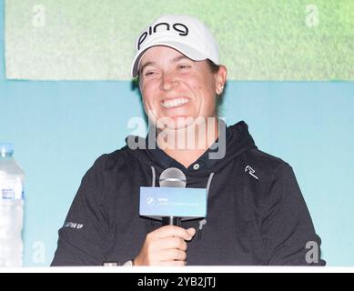 Paju, Corea del Sud. 16 ottobre 2024. Lauren Coughlin degli Stati Uniti, conferenza stampa per il campionato LPGA BMW Ladies 2024 a Seowon Valley C.. C a Paju, Corea del Sud il 16 ottobre 2024. (Foto di: Lee Young-ho/Sipa USA) credito: SIPA USA/Alamy Live News Foto Stock