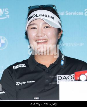 Paju, Corea del Sud. 16 ottobre 2024. Ryu Hae-ran dalla Corea del Sud, conferenza stampa per il campionato LPGA BMW Ladies 2024 a Seowon Valley C.. C a Paju, Corea del Sud il 16 ottobre 2024. (Foto di: Lee Young-ho/Sipa USA) credito: SIPA USA/Alamy Live News Foto Stock