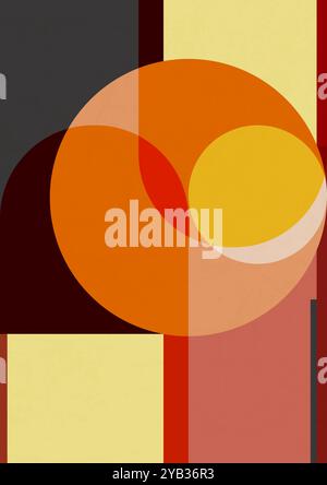 Decorazione moderna delle pareti stampabile della metà del secolo. Poster astratto. Decorazioni a muro boho Illustrazione Vettoriale