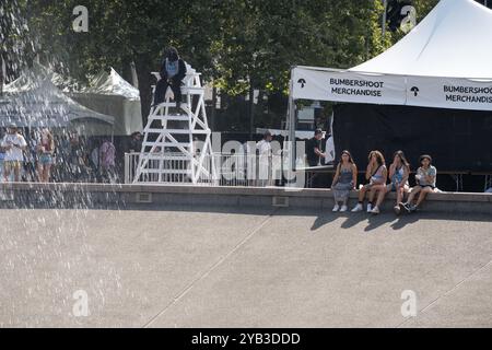 Seattle, Stati Uniti. 1 settembre 2024. Scene del festival musicale internazionale Bumbershoot del fine settimana. L'iconico festival di musica e arte attira migliaia di persone Foto Stock