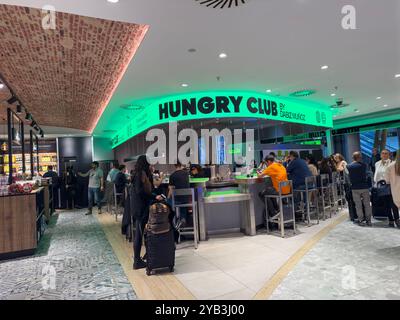 Hungry Club di Dabiz Muñoz, Aeroporto di Barajas, Madrid, Spagna Foto Stock