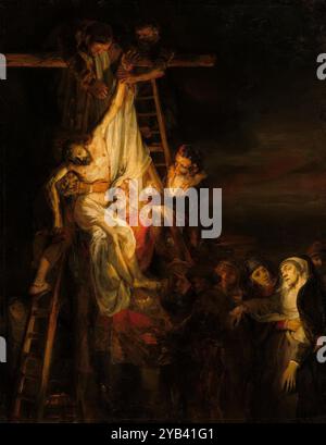 La discesa dalla Croce. Laboratorio di Rembrandt (probabilmente Constantijn van Renesse). 1650/1652. Foto Stock