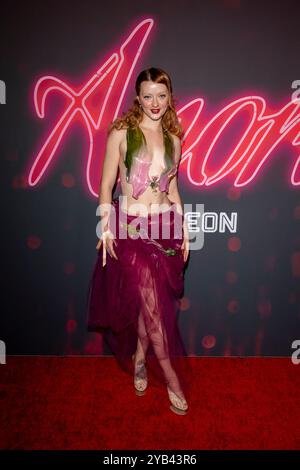 New York, Stati Uniti. 15 ottobre 2024. Lindsey Normington partecipa alla prima di ''Anora'' a New York al Regal Times Square di New York, USA, il 15 ottobre 2024. (Foto di Thenews2/NurPhoto) crediti: NurPhoto SRL/Alamy Live News Foto Stock