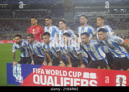 Buenos Aires, Argentina, MAS Monumental Stadium Argentina's Team durante la partita contro la Bolivia, per le qualificazioni alla Coppa del mondo FIFA 2026 - Argentina contro Bolivia - MAS Monumental Stadium Mar 15 ottobre 2024 (Patricia Perez Ferraro/SPP) credito: SPP Sport Press Photo. /Alamy Live News Foto Stock